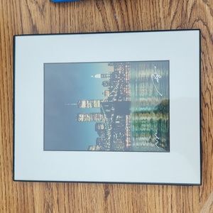 New York City Skyline at Night Color Photograph